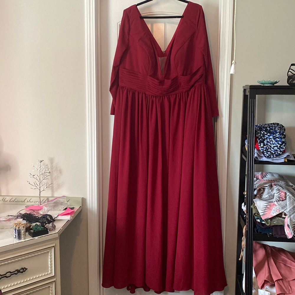 Red formal dress